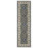 5' X 8' Blue And Gray Oriental Area Rug With Fringe